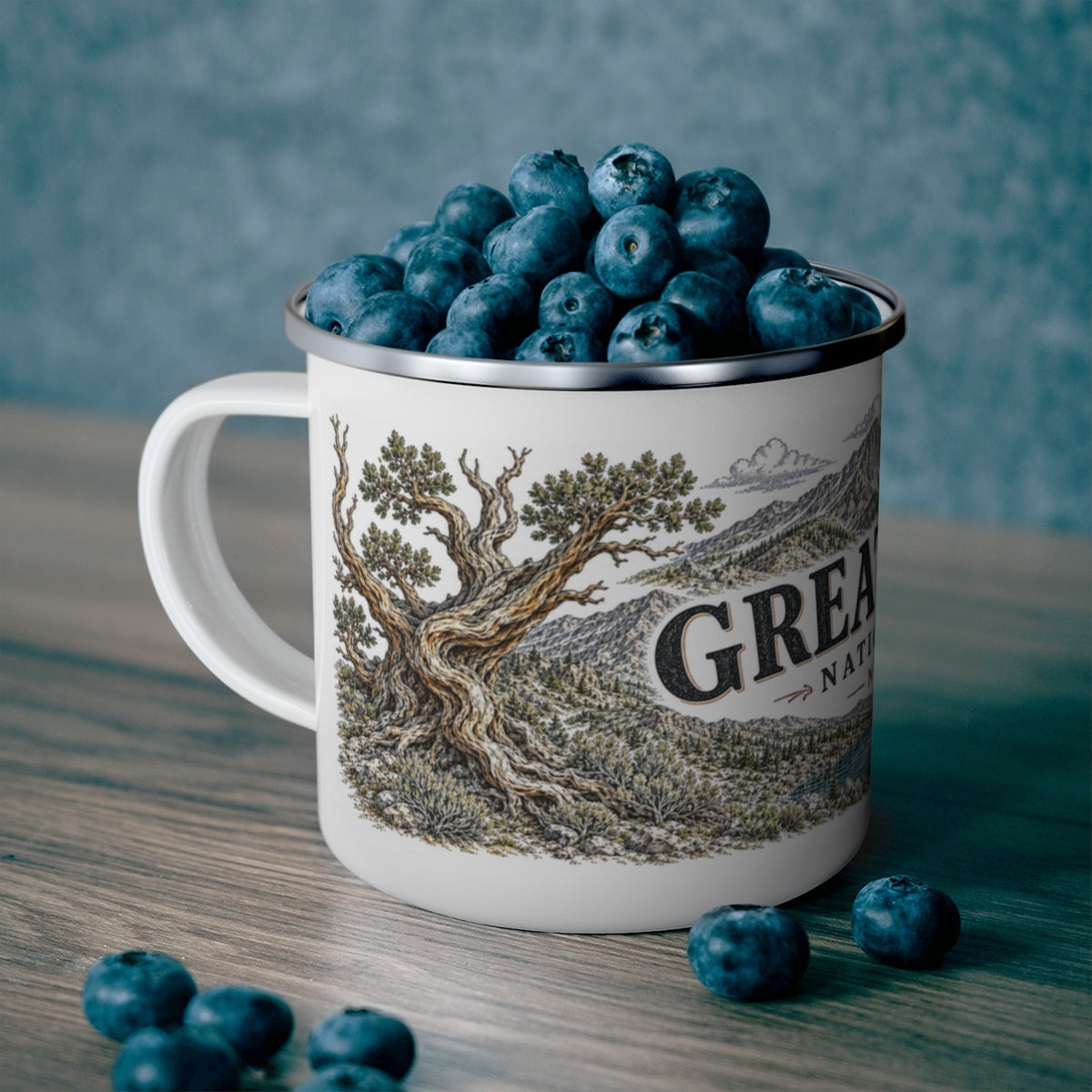 Great Basin National Park enamel camping mug outdoor lifestyle scene