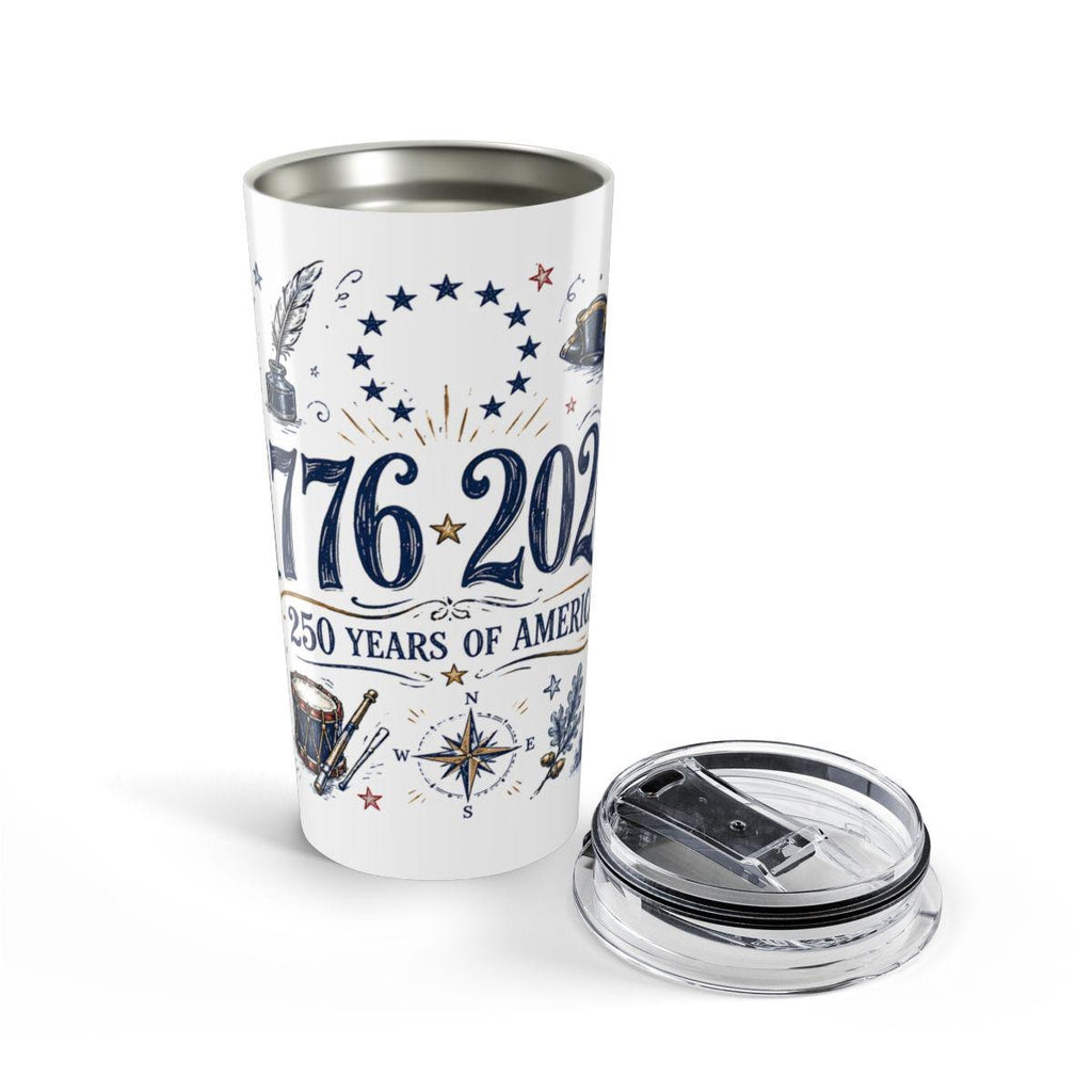 America 250 20oz Tumbler | 1776-2026 Patriotic 4th of July Gift | Insulated Stainless Steel Travel Cup