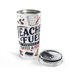 Teacher Fuel 20oz Tumbler | Powered by Coffee and Wine Funny Gift | Insulated Stainless Steel Travel Cup