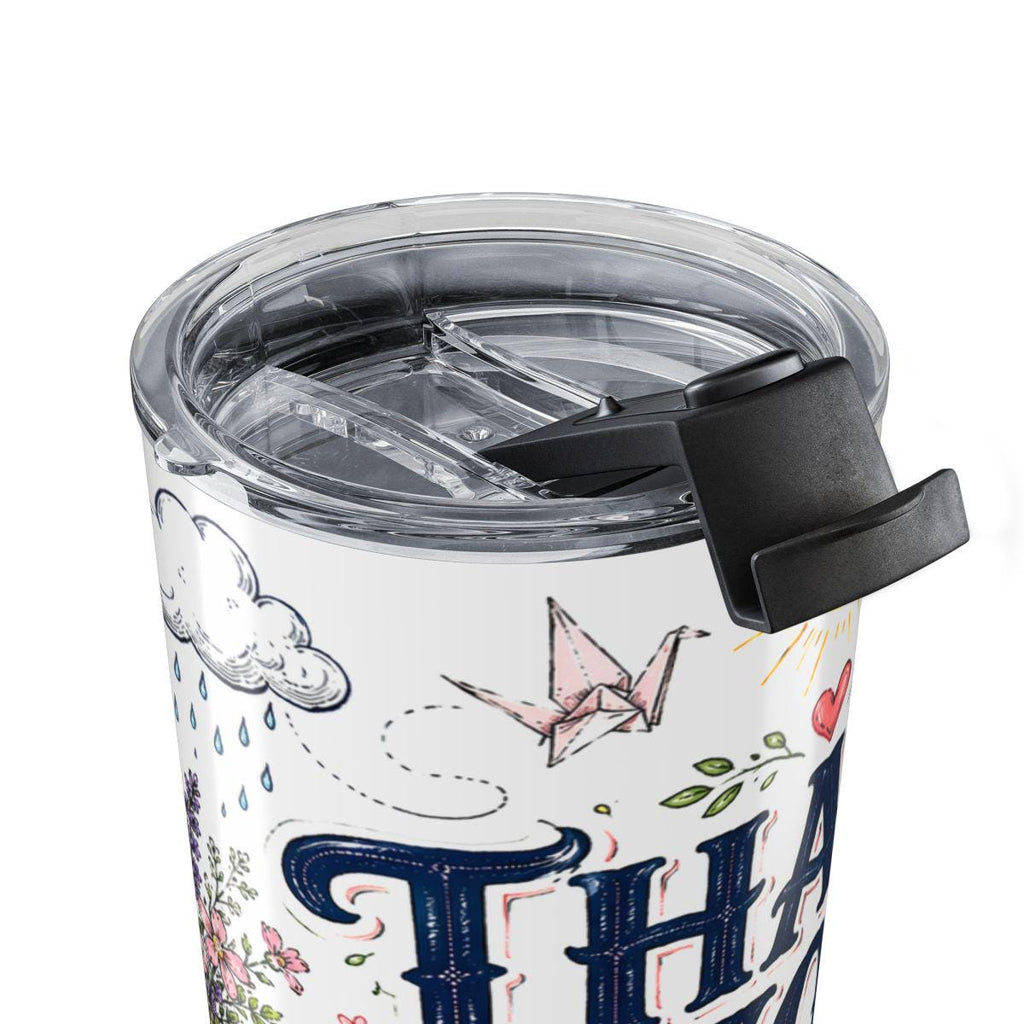 Thank You Teacher 20oz Tumbler | For Helping Me Grow Appreciation Gift | Insulated Stainless Steel Travel Cup