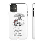 Personalized Never Forget Difference You Make Phone Case, Custom Name Teacher Gift, Appreciation - image 1