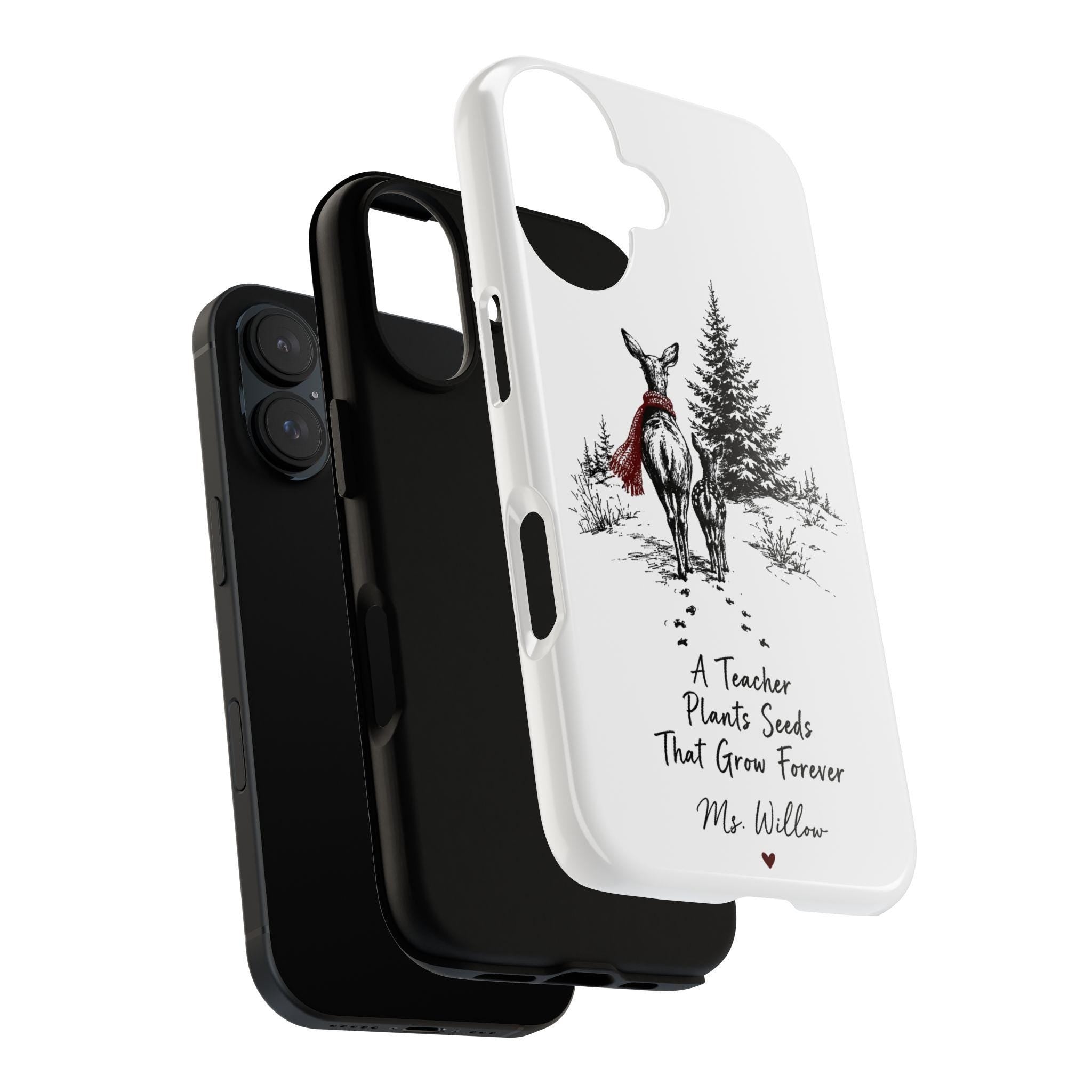 Personalized Teacher Phone Case, A Teacher Plants Seeds That Grow Forever, Custom Name Teacher Gift - image 4