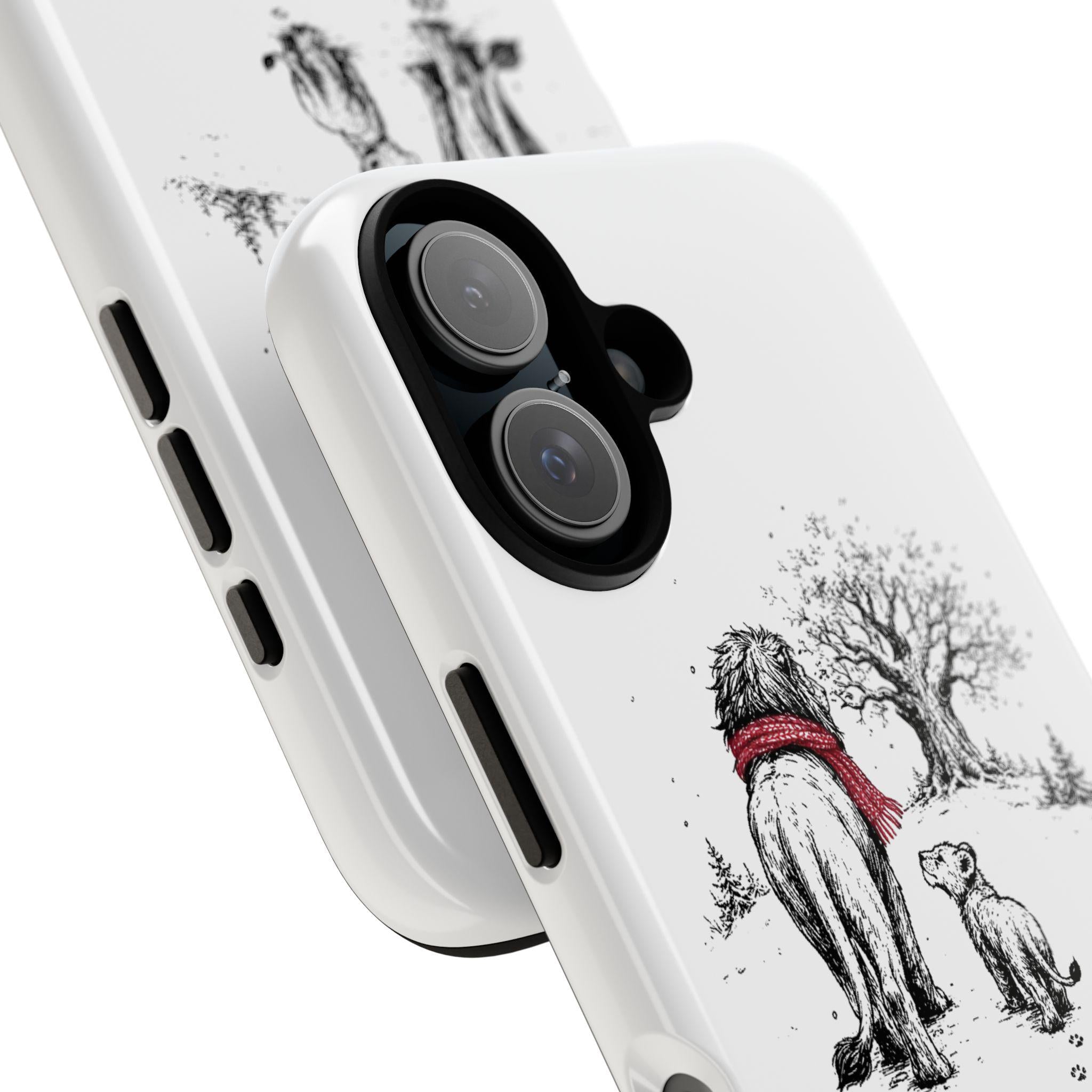 King Lion Dad Phone Case | Illustrated Lion Pride Art for iPhone Samsung - image 3