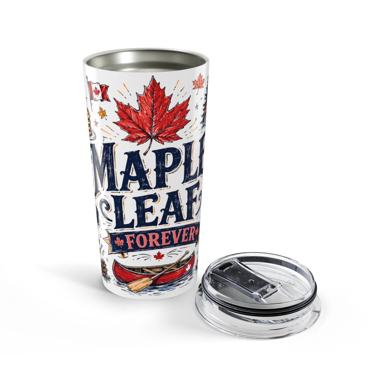 Maple Leaf Forever 20oz Tumbler | Canadian Pride Gift | Insulated Stainless Steel Travel Cup