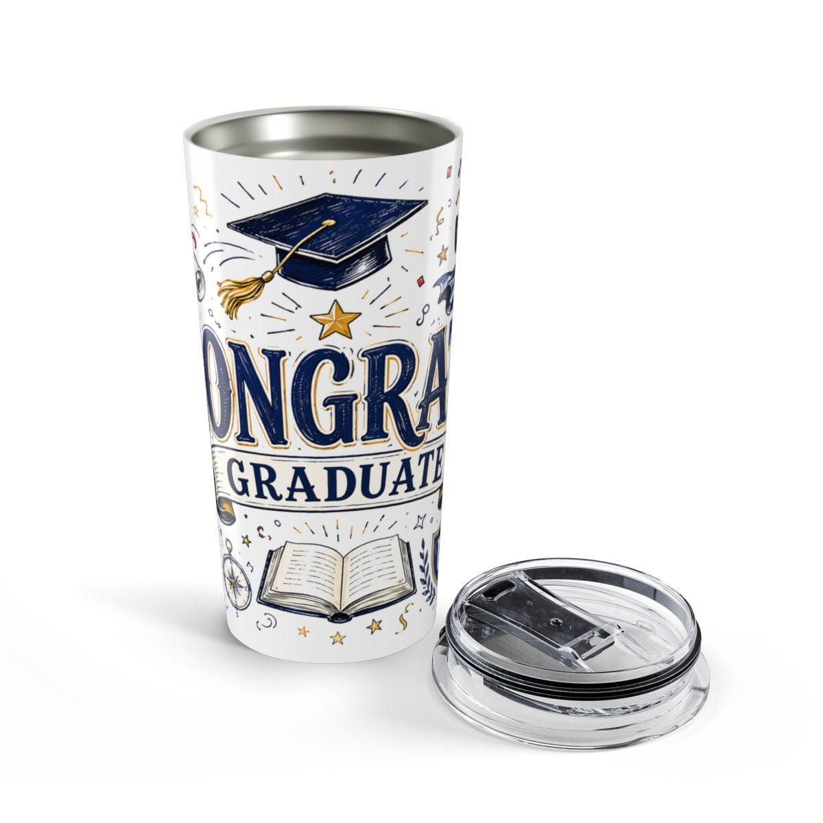 Congrats Graduate 20oz Tumbler | Class of 2026 Graduation Gift | Insulated Stainless Steel Travel Cup