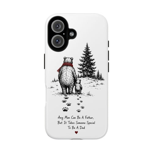 Bear Father and Cub Illustration phone case | Fatherhood Dad Quote - image 2