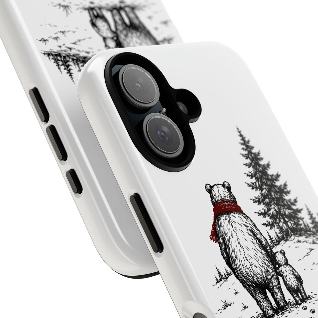 Bear Father and Cub Illustration phone case | Fatherhood Dad Quote - image 3