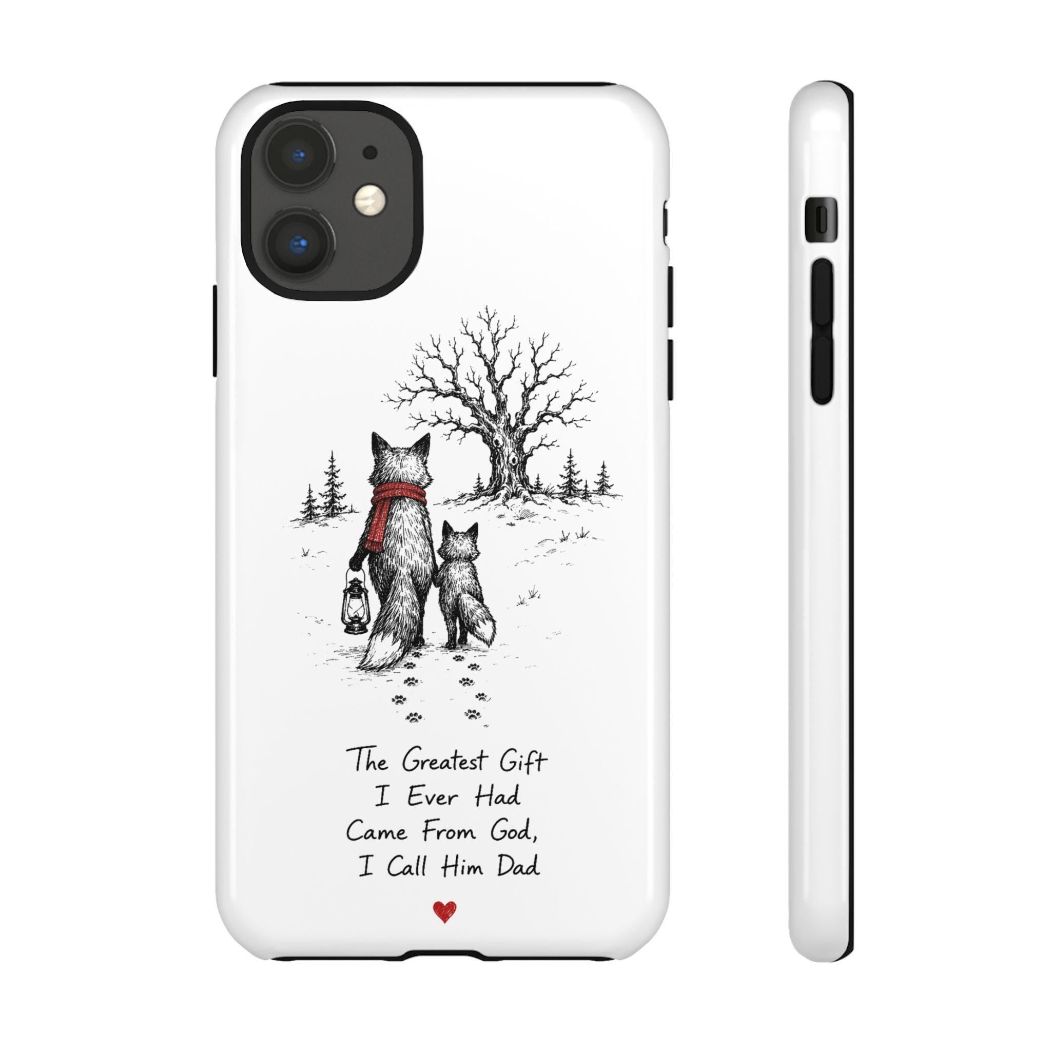 Clever Fox Dad Phone Case | Father's Day Gift | Fox Art | iPhone Samsung - image 1
