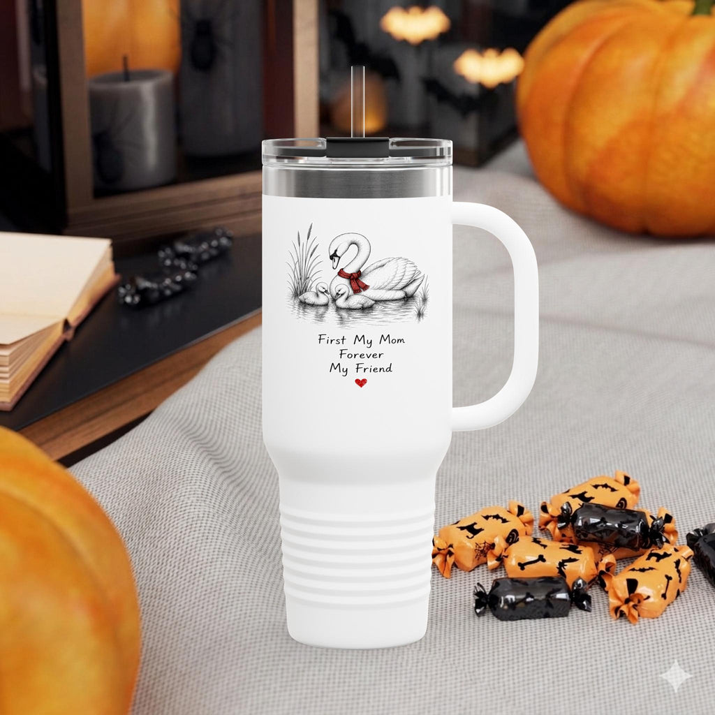 Swan Mom 40oz Tumbler | Forever My Friend Mother's Day Gift | Travel Mug