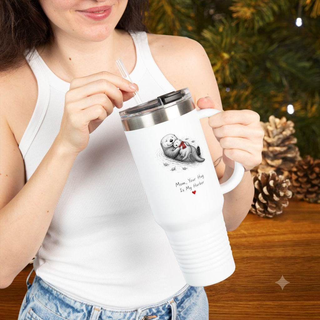 Otter Mom 40oz Tumbler | Safe Harbor Hug Mother's Day Gift | Travel Mug