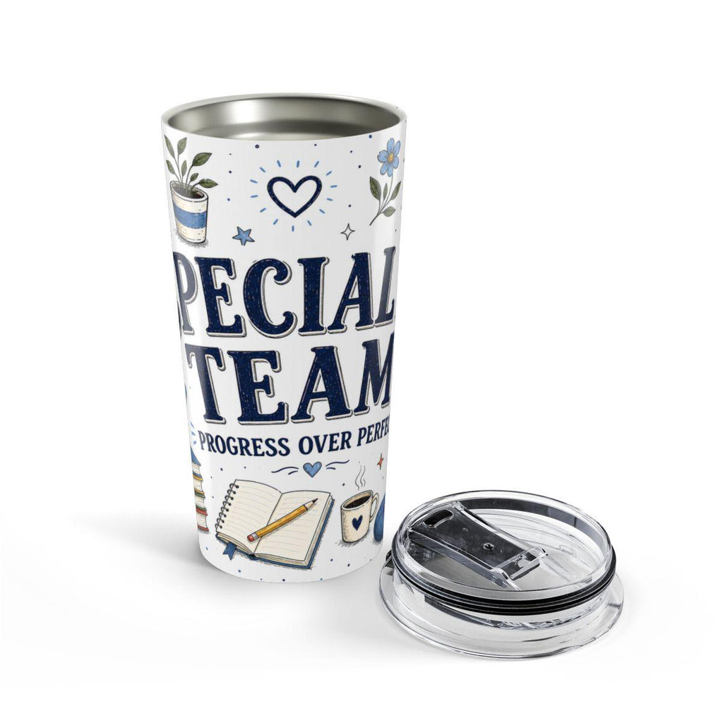 Special Ed Team 20oz Tumbler | Progress Over Perfect | Insulated Stainless Steel Travel Cup