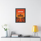 Berlin Germany Framed Poster | Vintage Travel Wall Art | Black Walnut White Frame | 16x24 20x30