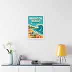 Brighton Beach Melbourne Australia Framed Poster | Vintage Travel Wall Art | Black Walnut White Frame | 16x24 20x30