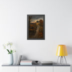 Vintage Thanksgiving Homecoming Framed Print, Horse Wagon Farmhouse Wall Art
