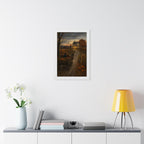 Vintage Thanksgiving Homecoming Framed Print, Horse Wagon Farmhouse Wall Art