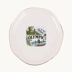 Olympic Ceramic Ring Dish, Gold Rim Trinket Tray, Jewelry Holder Gift, Five Shape Options