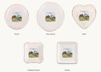 Zermatt Ceramic Ring Dish, Gold Rim Trinket Tray, Jewelry Holder Gift, Five Shape Options