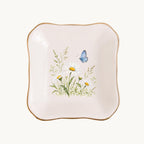 Butterfly Meadow Ceramic Ring Dish, Gold Rim Trinket Tray, Jewelry Holder Gift, Five Shape Options