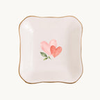 Little Love Ceramic Ring Dish, Gold Rim Trinket Tray, Jewelry Holder Gift, Five Shape Options