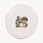 Portugal Ceramic Ring Dish, Gold Rim Trinket Tray, Jewelry Holder Gift, Five Shape Options