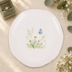 Butterfly Meadow Ceramic Ring Dish, Gold Rim Trinket Tray, Jewelry Holder Gift, Five Shape Options