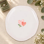Little Love Ceramic Ring Dish, Gold Rim Trinket Tray, Jewelry Holder Gift, Five Shape Options