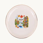 Boston Ceramic Ring Dish, Gold Rim Trinket Tray, Jewelry Holder Gift, Five Shape Options