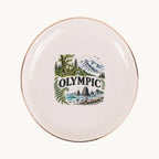 Olympic Ceramic Ring Dish, Gold Rim Trinket Tray, Jewelry Holder Gift, Five Shape Options