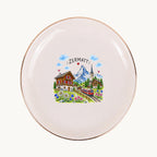 Zermatt Ceramic Ring Dish, Gold Rim Trinket Tray, Jewelry Holder Gift, Five Shape Options