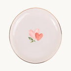 Little Love Ceramic Ring Dish, Gold Rim Trinket Tray, Jewelry Holder Gift, Five Shape Options