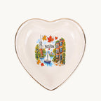 Boston Ceramic Ring Dish, Gold Rim Trinket Tray, Jewelry Holder Gift, Five Shape Options