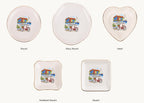 Copenhagen Ceramic Ring Dish, Gold Rim Trinket Tray, Jewelry Holder Gift, Five Shape Options