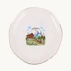 Zermatt Ceramic Ring Dish, Gold Rim Trinket Tray, Jewelry Holder Gift, Five Shape Options