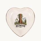 Redwood Ceramic Ring Dish, Gold Rim Trinket Tray, Jewelry Holder Gift, Five Shape Options