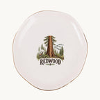 Redwood Ceramic Ring Dish, Gold Rim Trinket Tray, Jewelry Holder Gift, Five Shape Options
