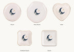 Celestial Moon Ceramic Ring Dish, Gold Rim Trinket Tray, Jewelry Holder Gift, Five Shape Options