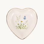 Butterfly Meadow Ceramic Ring Dish, Gold Rim Trinket Tray, Jewelry Holder Gift, Five Shape Options