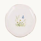 Butterfly Meadow Ceramic Ring Dish, Gold Rim Trinket Tray, Jewelry Holder Gift, Five Shape Options