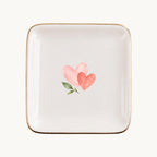 Little Love Ceramic Ring Dish, Gold Rim Trinket Tray, Jewelry Holder Gift, Five Shape Options