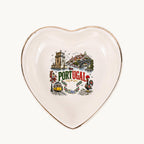 Portugal Ceramic Ring Dish, Gold Rim Trinket Tray, Jewelry Holder Gift, Five Shape Options