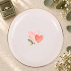 Little Love Ceramic Ring Dish, Gold Rim Trinket Tray, Jewelry Holder Gift, Five Shape Options