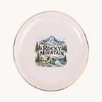 Rocky Mountain Ceramic Ring Dish, Gold Rim Trinket Tray, Jewelry Holder Gift, Five Shape Options