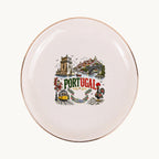 Portugal Ceramic Ring Dish, Gold Rim Trinket Tray, Jewelry Holder Gift, Five Shape Options