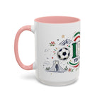 Iran Soccer Coffee Mug | World Cup Fan Gift | Accent Color Ceramic 11oz 15oz Match Day Cup