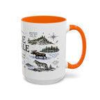 Isle Royale National Park Coffee Mug | Michigan Island Wilderness Hiking Gift | Accent Color Ceramic 11oz 15oz