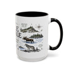 Isle Royale National Park Coffee Mug | Michigan Island Wilderness Hiking Gift | Accent Color Ceramic 11oz 15oz