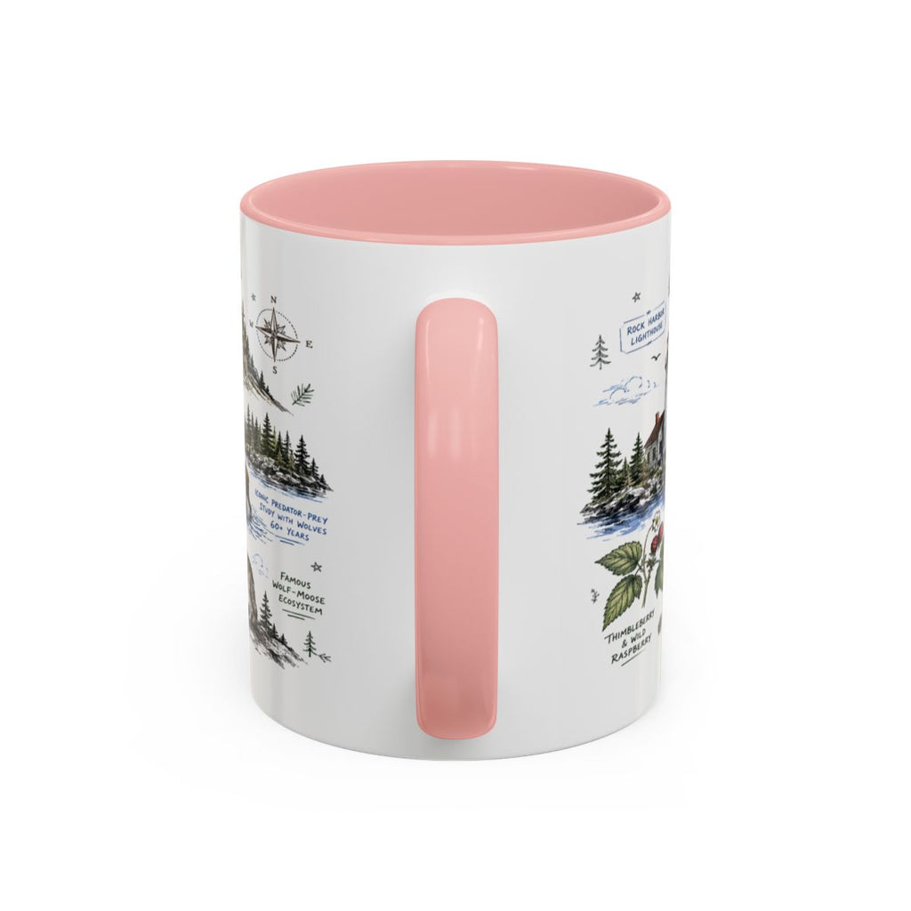 Isle Royale National Park Coffee Mug | Michigan Island Wilderness Hiking Gift | Accent Color Ceramic 11oz 15oz