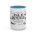 Isle Royale National Park Coffee Mug | Michigan Island Wilderness Hiking Gift | Accent Color Ceramic 11oz 15oz