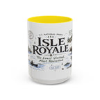 Isle Royale National Park Coffee Mug | Michigan Island Wilderness Hiking Gift | Accent Color Ceramic 11oz 15oz
