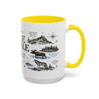 Isle Royale National Park Coffee Mug | Michigan Island Wilderness Hiking Gift | Accent Color Ceramic 11oz 15oz